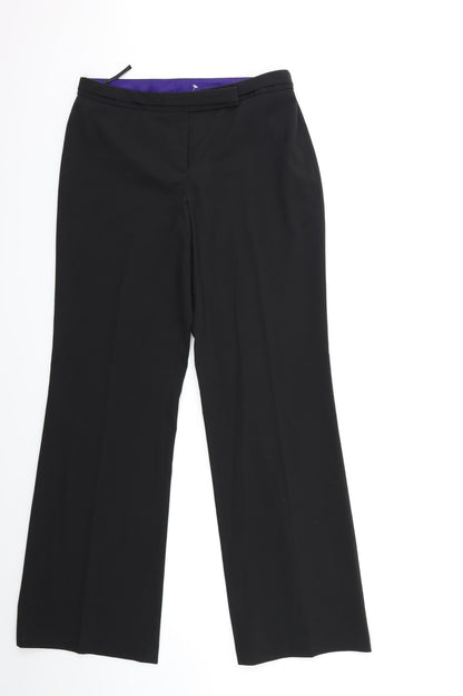 Womens UK Size 10 F&F Regular Fit  Black Trousers
