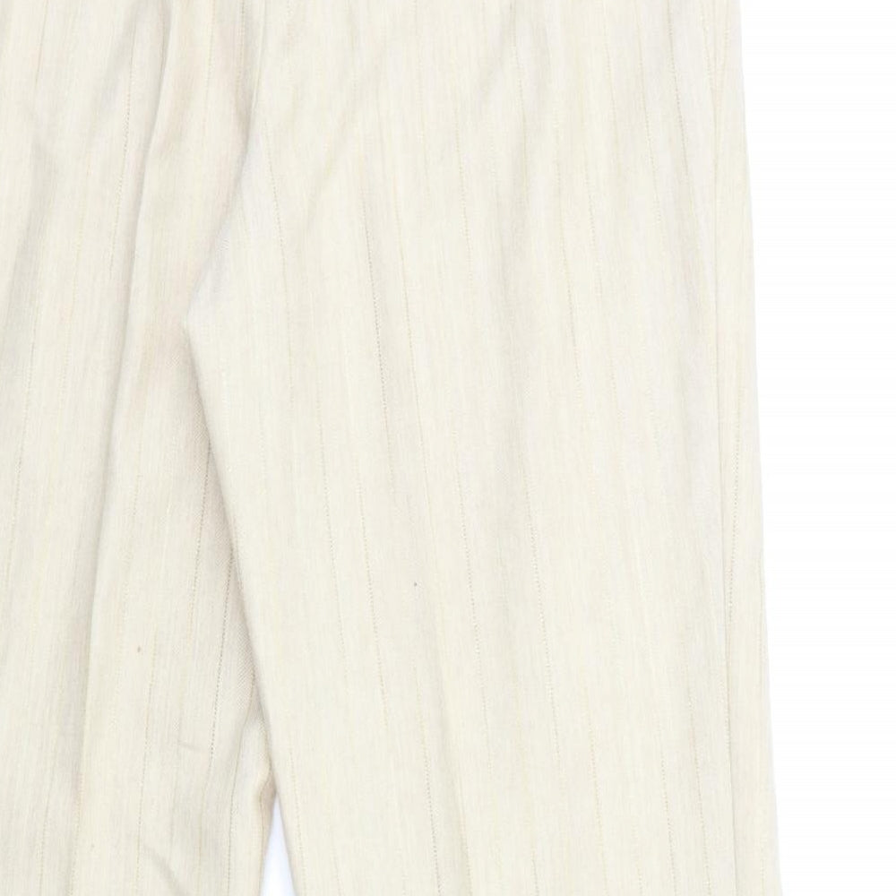 Prestige Womens Beige Striped  Trousers  Size 18 L31 in