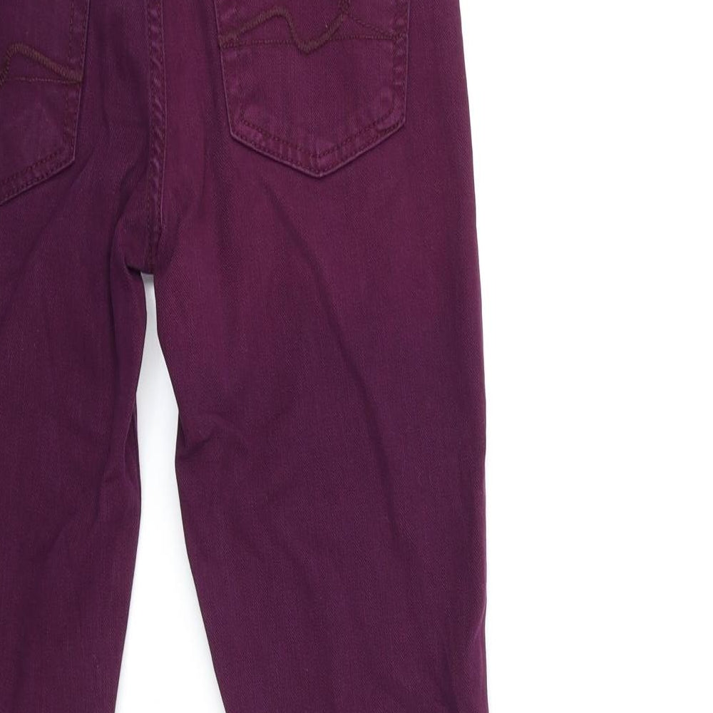 Womens UK Size 23 in Preworn Regular Fit Skinny Purple Jeans