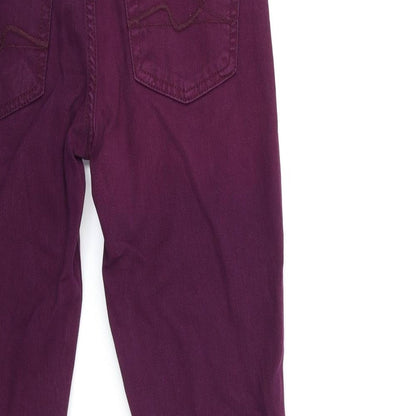 Womens UK Size 23 in Preworn Regular Fit Skinny Purple Jeans