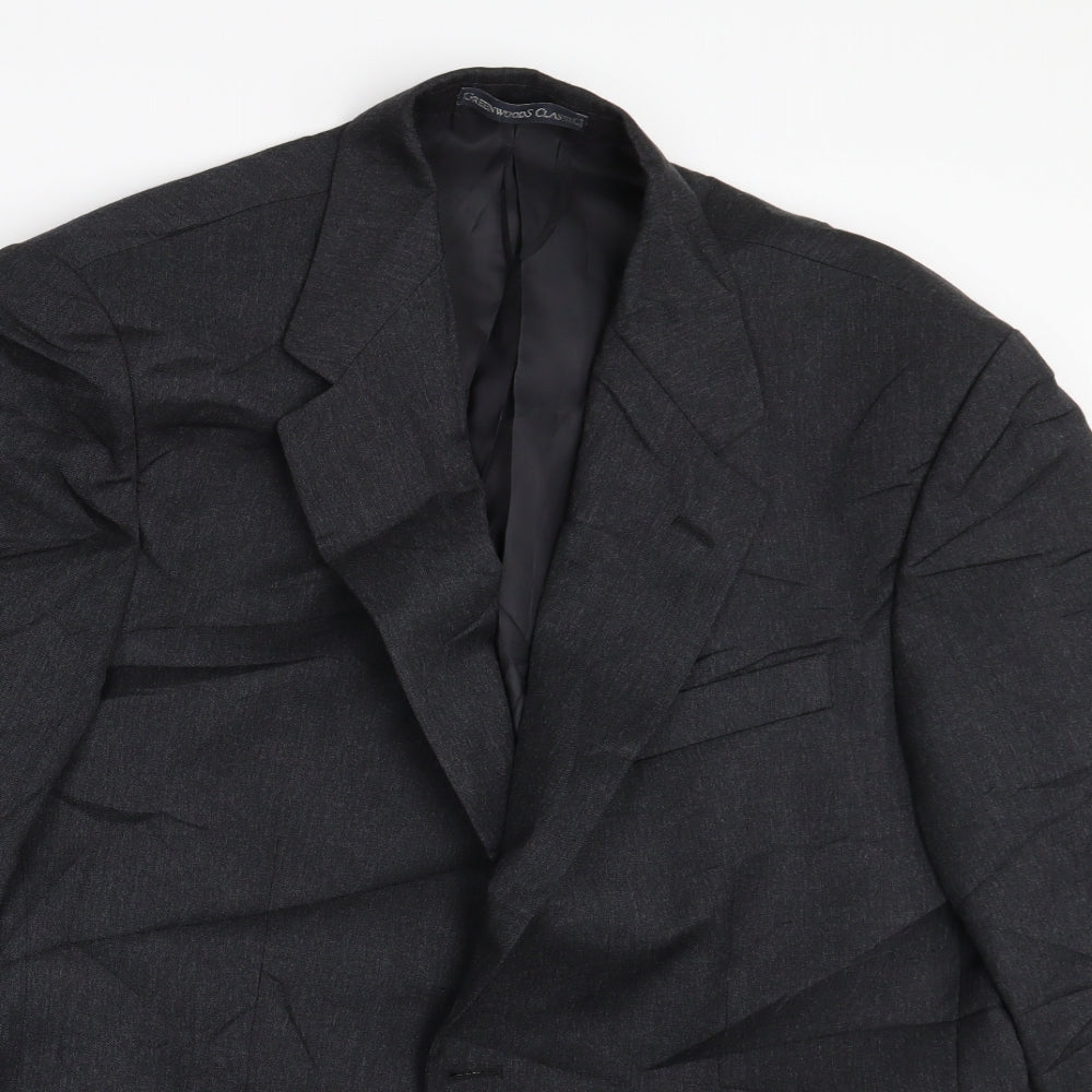 Mens UK Size 42 GREENWOODS Regular Grey Suit Jacket