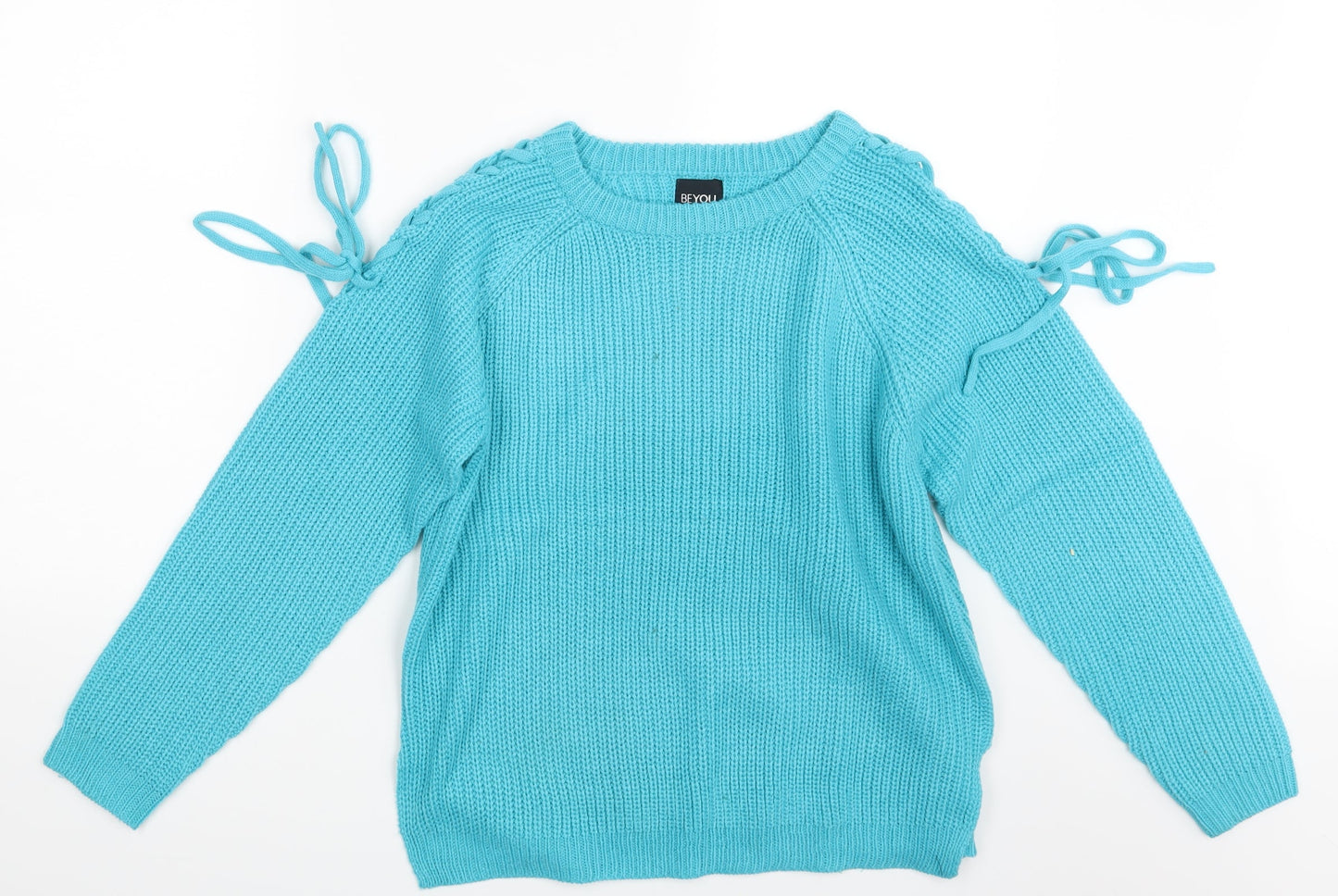 Womens UK Size 12 BEYOU Blue Pullover Jumper