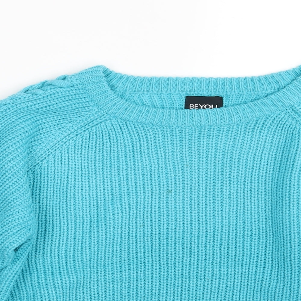 Womens UK Size 12 BEYOU Blue Pullover Jumper