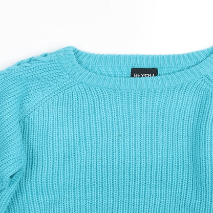 Womens UK Size 12 BEYOU Blue Pullover Jumper