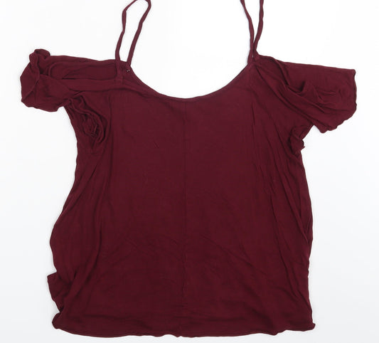 Womens UK Size 12 Peacocks Purple Basic Blouse