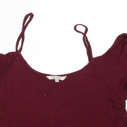 Womens UK Size 12 Peacocks Purple Basic Blouse