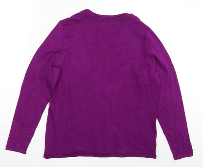 BM Collection Womens Purple   Pullover Sweatshirt Size M