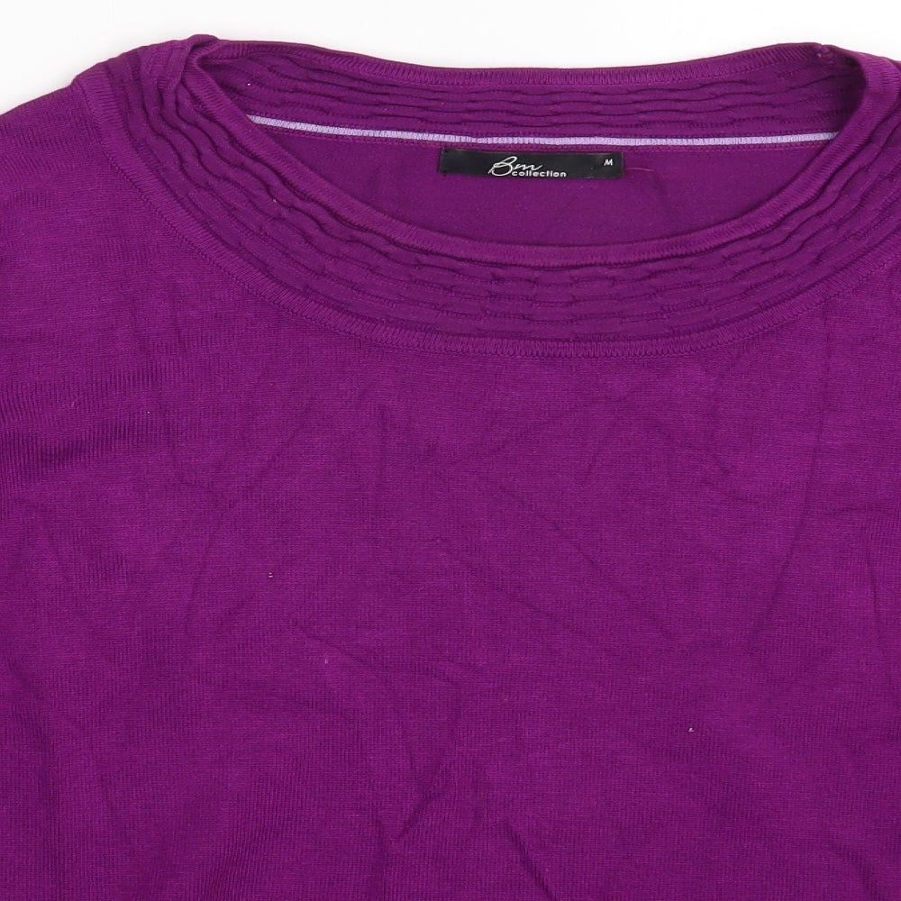 BM Collection Womens Purple   Pullover Sweatshirt Size M