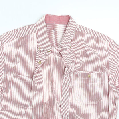 Mens UK Size M Easy Red  Button-Up Long Sleeve Casual Shirt