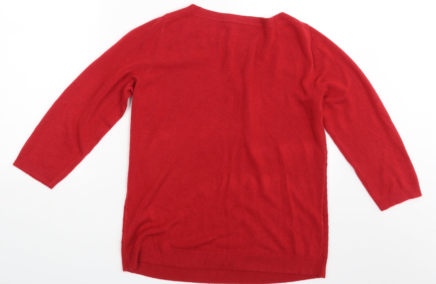Womens UK Size 12 Love knitwear Red Pullover Jumper