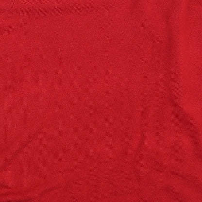 Womens UK Size 12 Love knitwear Red Pullover Jumper