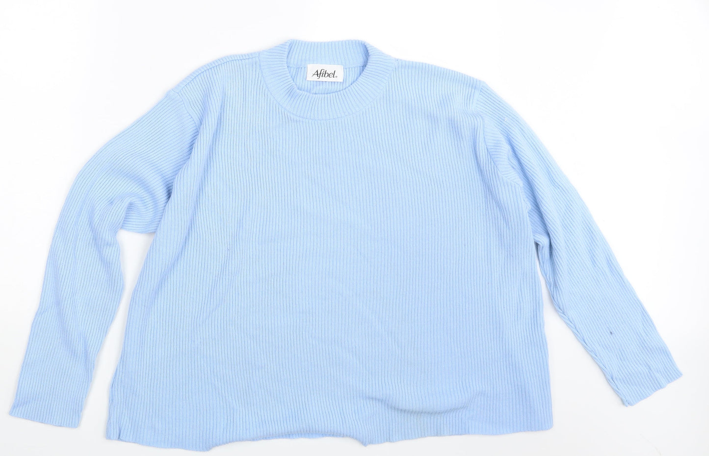 Womens UK Size One Size Afibel Blue Pullover Jumper