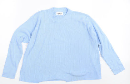 Womens UK Size One Size Afibel Blue Pullover Jumper