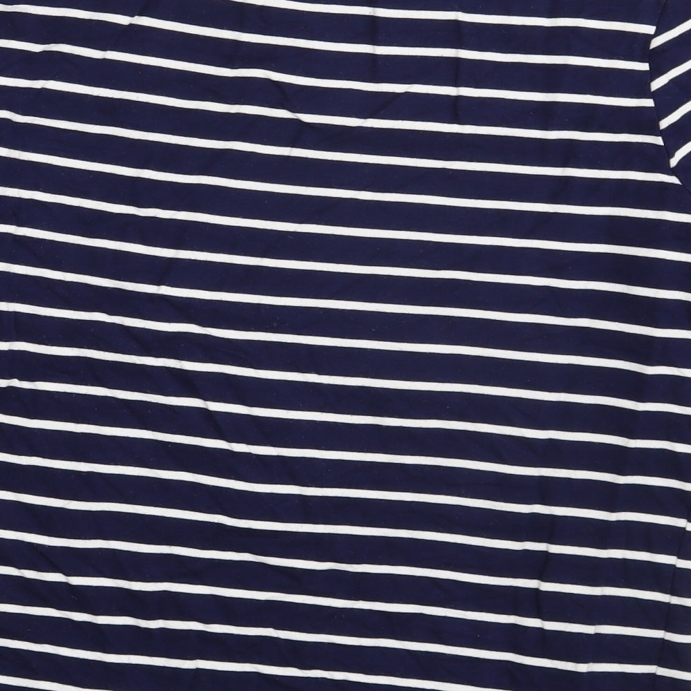Tu Womens Black Striped  Pullover Sweatshirt Size 10