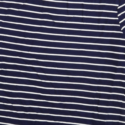 Tu Womens Black Striped  Pullover Sweatshirt Size 10