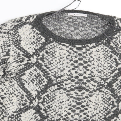 TU Womens Green Argyle/Diamond  Pullover Jumper Size 12