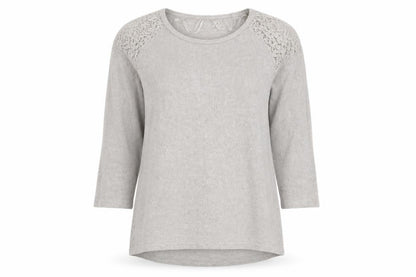 New Look Womens Grey Floral  Pullover Sweatshirt Size 10