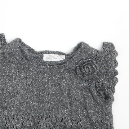 Mayoral Chic Girls Grey   Pullover Jumper Size 6-7 Years