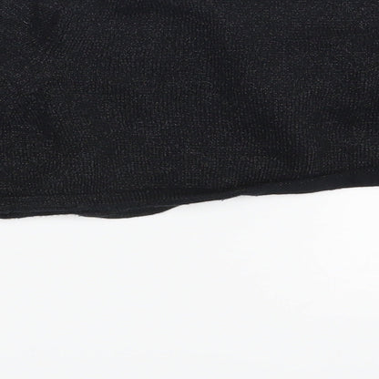 Brand and care label for H&M girls’ black basic blouse, size 8-9, years
