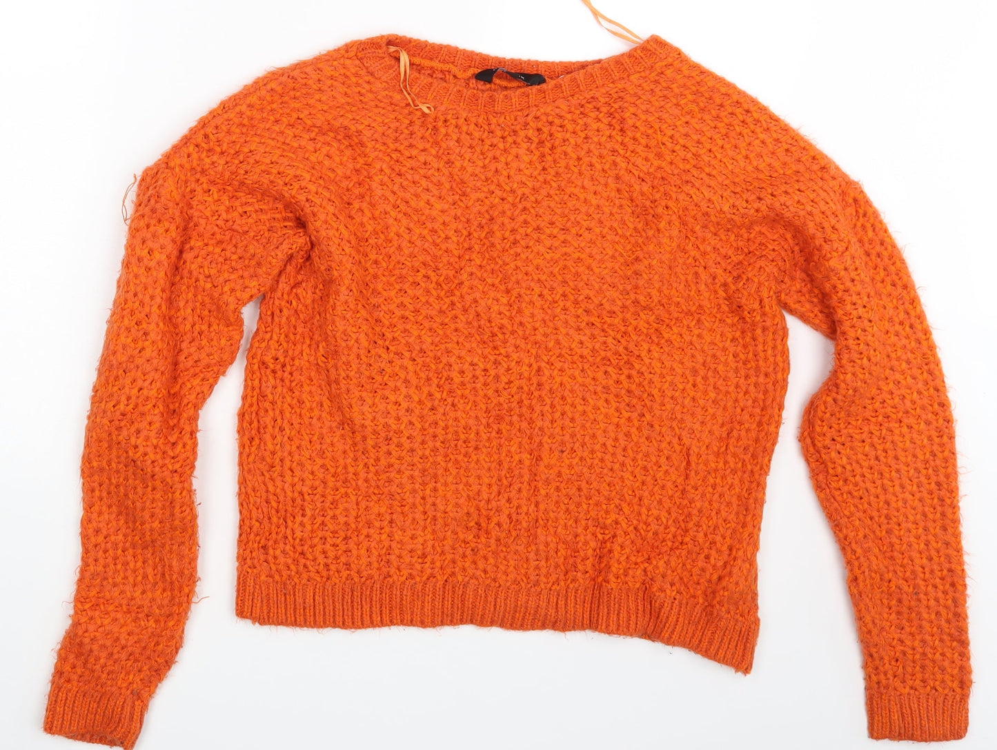 Womens UK Size 12 New Look Orange Pullover Jumper