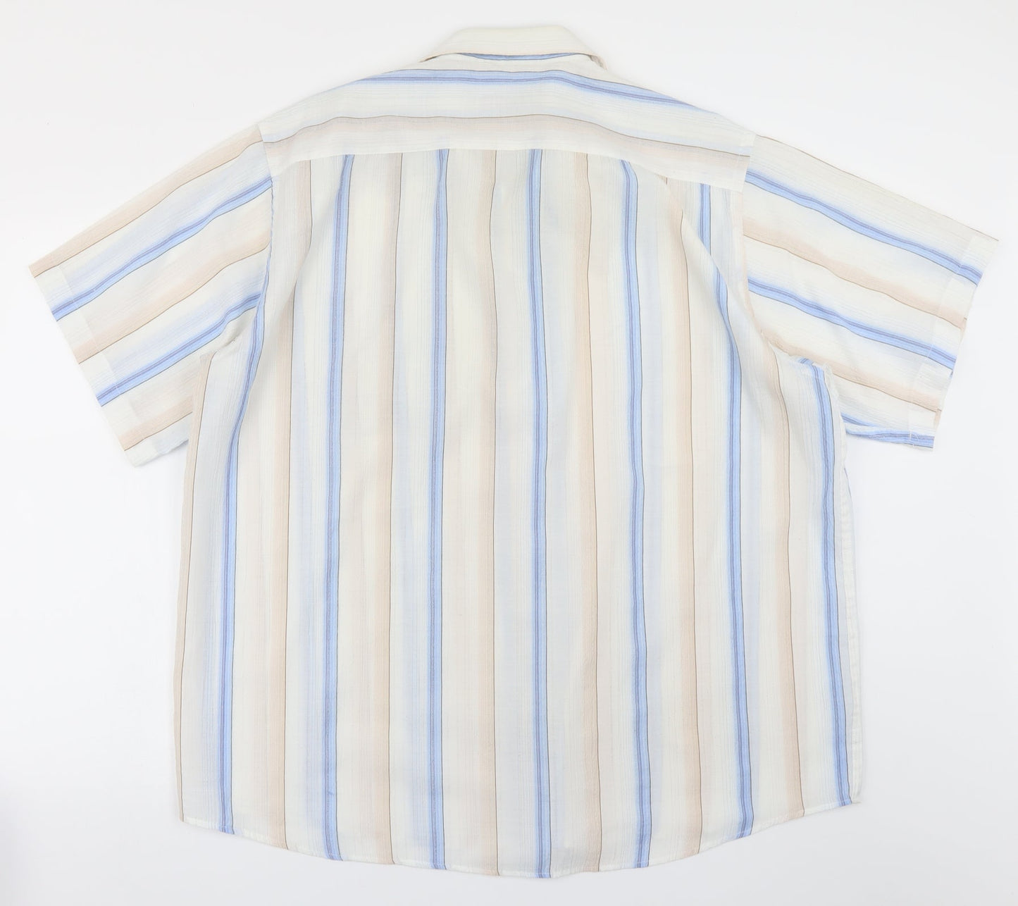 Mens UK Size 17.5 THBYTGL White  Button-Up Long Sleeve Casual Shirt
