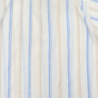 Mens UK Size 17.5 THBYTGL White  Button-Up Long Sleeve Casual Shirt
