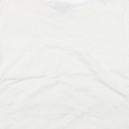 Womens UK Size 10 Topshop White Basic T-Shirt