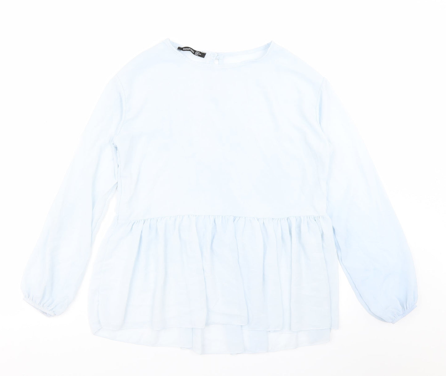 Boohoo Womens Blue   Basic Blouse Size 6