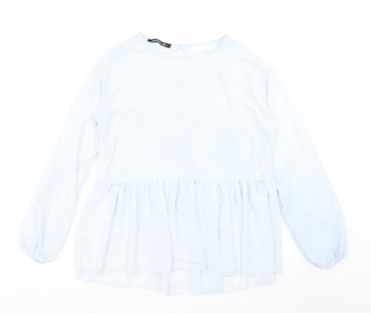 Boohoo Womens Blue   Basic Blouse Size 6