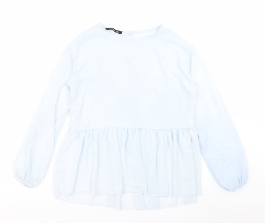 Boohoo Womens Blue   Basic Blouse Size 6