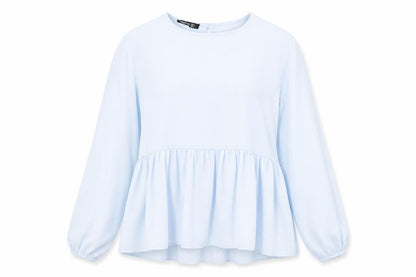 Womens UK Size 6 Boohoo Blue Basic Blouse