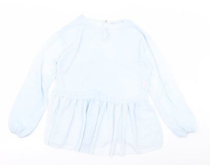 Boohoo Womens Blue   Basic Blouse Size 6