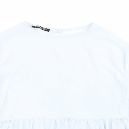 Boohoo Womens Blue   Basic Blouse Size 6