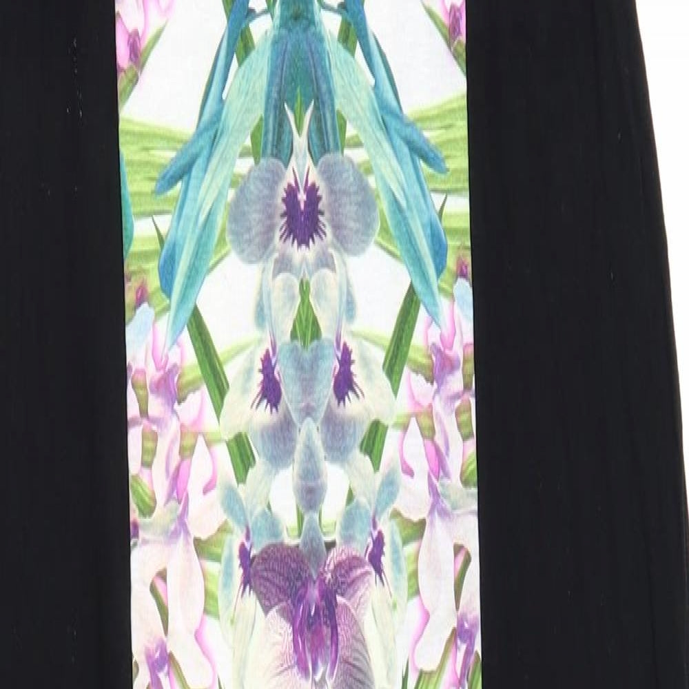 Jane Norman Womens Black Floral  Bodycon  Size 8