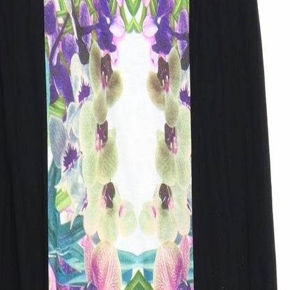 Jane Norman Womens Black Floral  Bodycon  Size 8