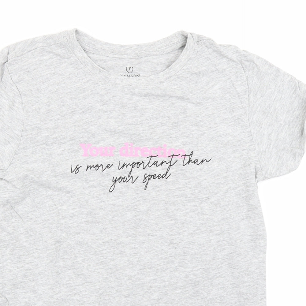 Primark Womens Grey   Basic T-Shirt Size 2XS