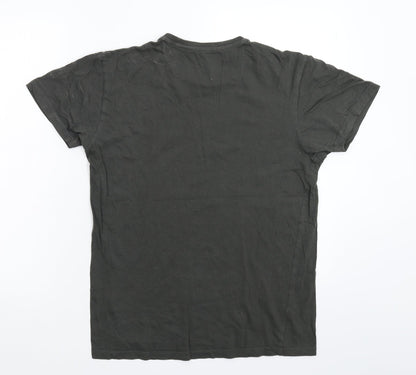 Mens UK Size S Cedar Wood State Grey  T-Shirt