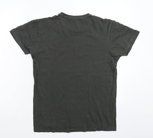 Mens UK Size S Cedar Wood State Grey  T-Shirt