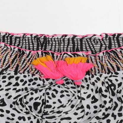 Pure Sport Womens Multicoloured Animal Print  Basic Blouse Size L