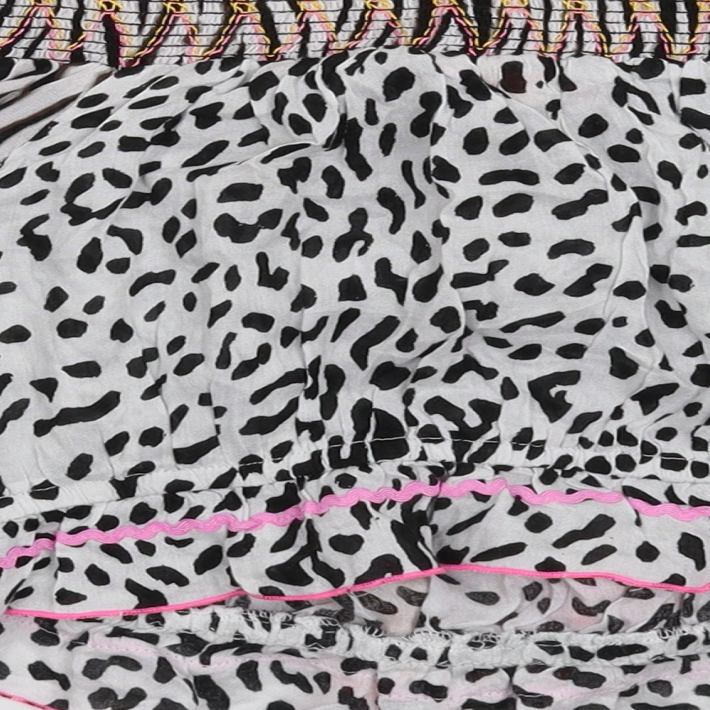 Pure Sport Womens Multicoloured Animal Print  Basic Blouse Size L