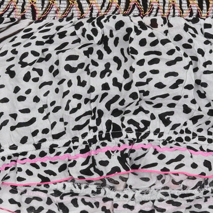 Pure Sport Womens Multicoloured Animal Print  Basic Blouse Size L