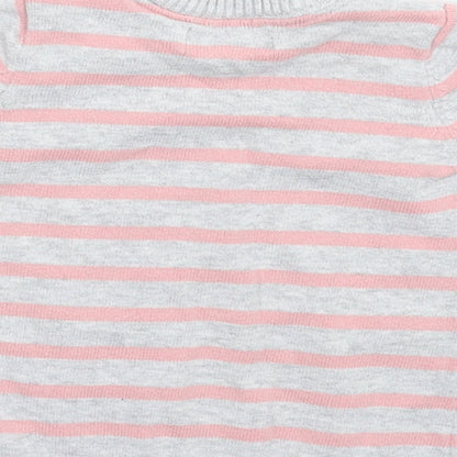 Primark Girls Multicoloured Striped Knit Pullover Jumper Size 3-6 Months
