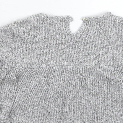 Fred & Flo Girls Grey   Jumper Dress  Size 3-6 Months