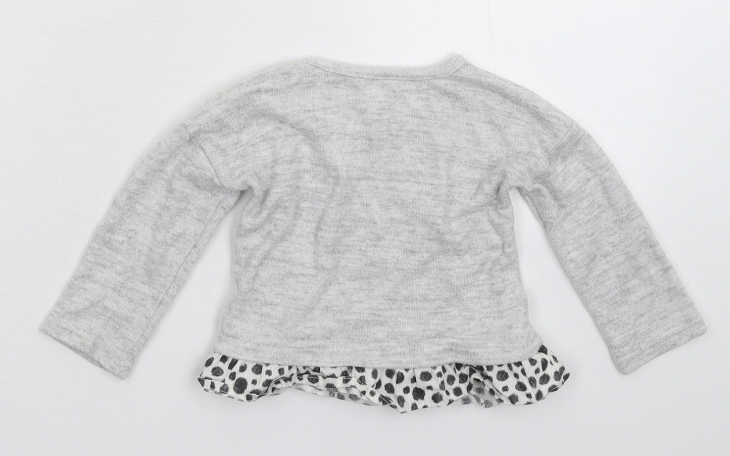 Primark Girls Grey  Knit Pullover Jumper Size 9-12 Months