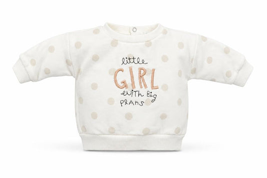 Primark Girls White Spotted  Pullover Jumper Size 3-6 Months  - Sweatshirt