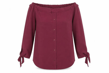 Womens UK Size 10 Boohoo Purple Basic Blouse