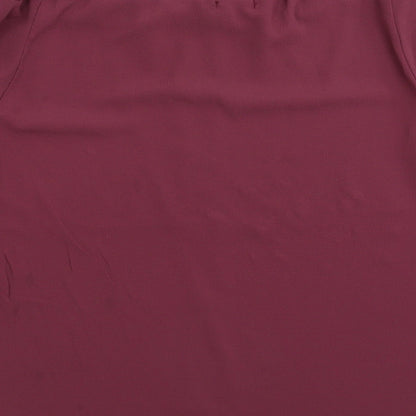Boohoo Womens Purple   Basic Blouse Size 10