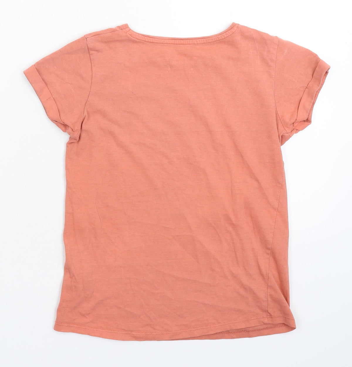 Back view of Primark girls’ beige basic t-shirt, size 10-11, years