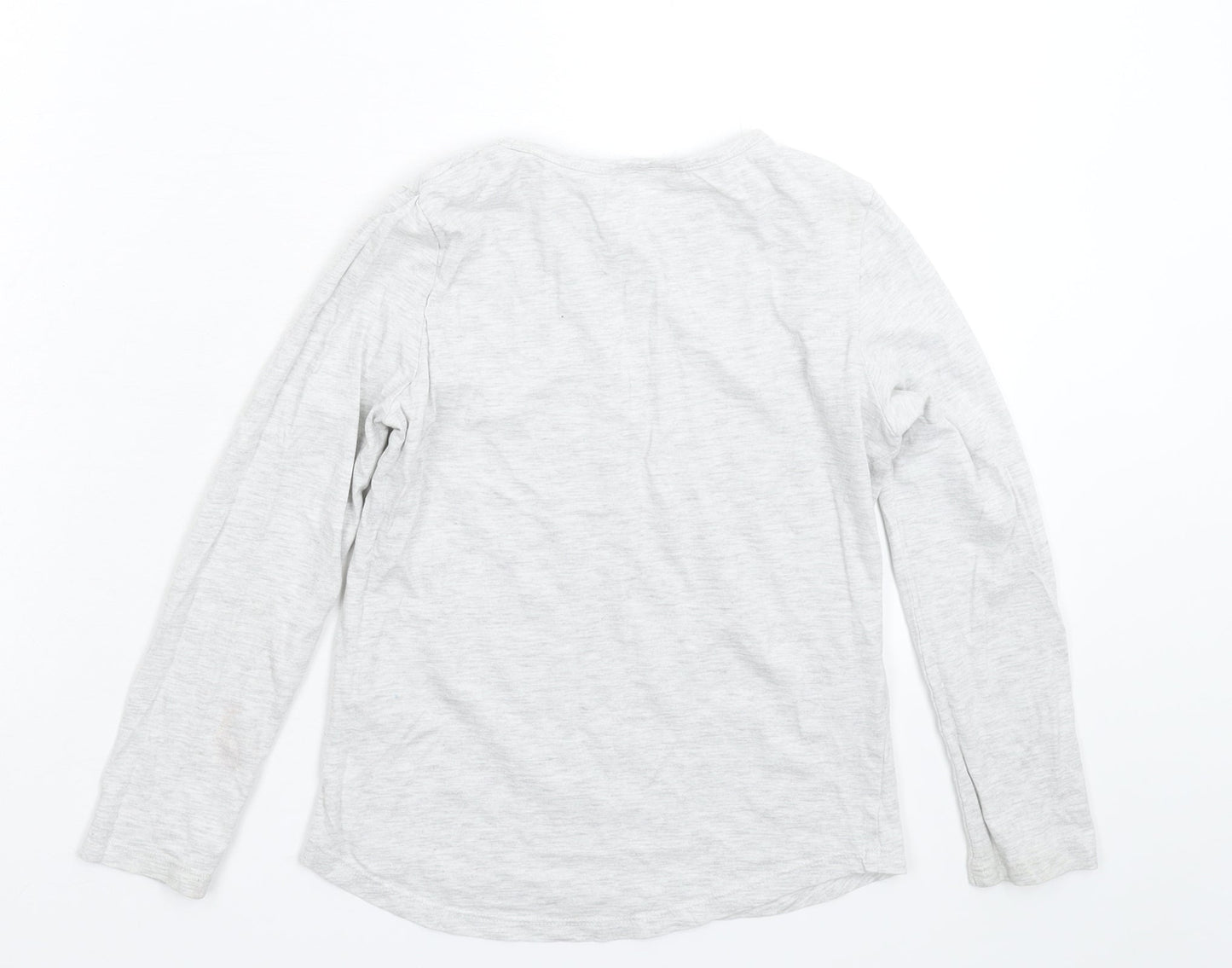 Matalan Girls Grey   Basic T-Shirt Size 8-9 Years