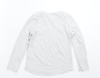 Matalan Girls Grey   Basic T-Shirt Size 8-9 Years